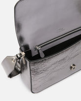 Love Bag One Slouchy medium shoulder bag in laminated leather - Grey | Pinko