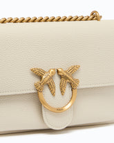 Kleine Umhängetasche Love Bag aus weichem Leder - Weiß | Pinko
