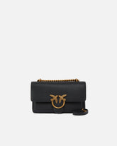 Kleine Umhängetasche Love Bag aus weichem Leder - Schwarz | Pinko