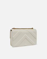 Love Bag quilted crossbody bag with chevron motif and logo - | Pinko