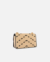 Mini Love Bag One Light small handbag in chevron raffia and leather - | Pinko