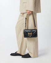 Love Bag mini chevron-quilted nappa leather crossbody bag - | Pinko