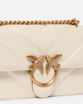 Love Bag One small handbag in leather - White | Pinko