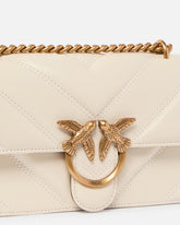 Love Bag One small handbag in leather - White | Pinko