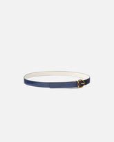 Reversible thin leather belt, 2cm - | Pinko