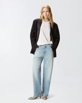 Loose-fit jeans with slits - Blue | Pinko