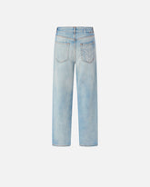 Loose-fit jeans with slits - Blue | Pinko