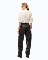 T-shirt with rhinestones and logo - | Pinko