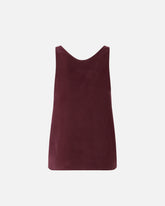 Vest top in sand wash silk - | Pinko