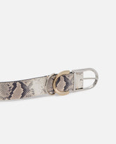 Belt with python print and metal loops, 4 cm - | Pinko