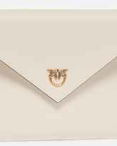 Leather clutch with Love Birds logo - | Pinko