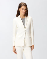 Fitted full Milano knit jacket - | Pinko