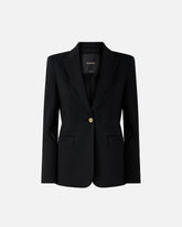 Fitted jacket with gold-coloured buttons - Black | Pinko