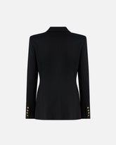 Fitted jacket with gold-coloured buttons - Black | Pinko