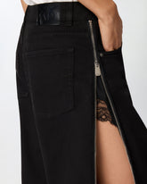 Wide-leg jeans with side zips - | Pinko