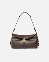 Medium leather Saddle Bag shoulder bag - Brown | Pinko