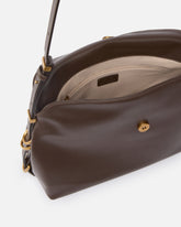 Medium leather Saddle Bag shoulder bag - Brown | Pinko