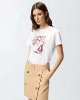 T-Shirt mit Print Diskostern Pinko Sour - | Pinko