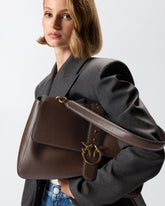 Leather maxi Love Bag Slouchy shoulder bag - Brown | Pinko