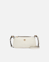 Leather Mini Half Moon crossbody bag - White | Pinko