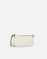 Leather Mini Half Moon crossbody bag - White | Pinko