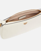 Leather Mini Half Moon crossbody bag - White | Pinko
