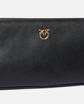 Leather Mini Half Moon crossbody bag - Black | Pinko