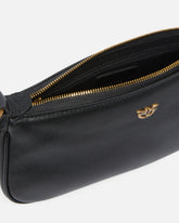 Leather Mini Half Moon crossbody bag - Black | Pinko