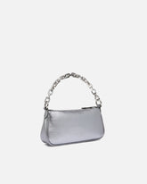 Mini Half Moon handbag in laminated suede - | Pinko