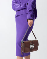 Mittelgroße Schultertasche Classic Love Bag Slouchy aus Leder mit Reißverschluss - | Pinko