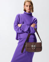 Mittelgroße Schultertasche Classic Love Bag Slouchy aus Leder mit Reißverschluss - | Pinko