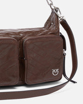 Medium leather Cargo Bag with pockets - | Pinko