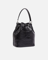 Small leather Cargo Bucket Bag with pocket - | Pinko