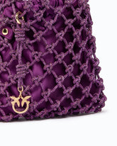 Small shoulder bag with micro rhinestones - Pink | Pinko