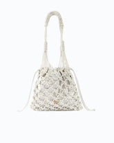 Small shoulder bag with micro rhinestones - | Pinko
