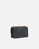 Schultertasche Mini Love Bag One aus Leder und Chevron-Nappaleder mit dreigliedriger Kette - | Pinko