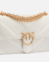 Schultertasche Mini Love Bag One aus Leder und Chevron-Nappaleder mit dreigliedriger Kette - | Pinko