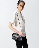 Schultertasche Mini Love Bag One aus Leder und Chevron-Nappaleder mit dreigliedriger Kette - | Pinko
