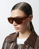 Oversized mask sunglasses - | Pinko
