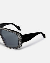 Sonnenbrille mit Strass am Vorderblatt - | Pinko