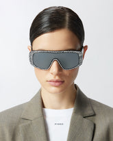Sonnenbrille mit Strass am Vorderblatt - | Pinko