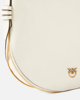 Small leather hobo shoulder bag with zip - | Pinko