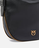 Small leather hobo shoulder bag with zip - | Pinko