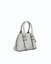 Leather Mini Escape Bag bowling bag - Grey | Pinko