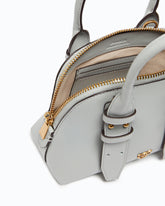 Leather Mini Escape Bag bowling bag - Grey | Pinko