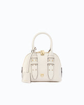 Leather Mini Escape Bag bowling bag - White | Pinko