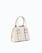 Leather Mini Escape Bag bowling bag - White | Pinko