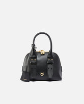 Bowling-Henkeltasche Mini Escape Bag aus Leder - Schwarz | Pinko