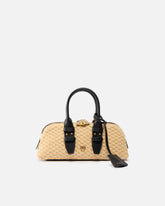 Escape Bag Horizontal small raffia handbag - Beige | Pinko