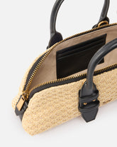 Escape Bag Horizontal small raffia handbag - Beige | Pinko